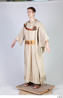    Photos Medieval Monk in beige habit 2 Medieval Clothing Monk a poses beige habit whole body 0002.jpg